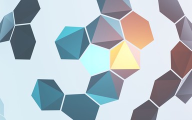 Fototapeta premium Abstract geometric rumpled triangular low poly 3d rendering 