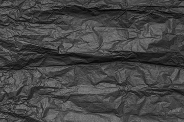 Crumpled black paper use for background