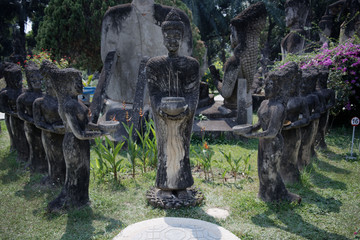 Fototapeta na wymiar Vientiane Laos: Buddha Park (Xieng Khuan) Sculpture Park