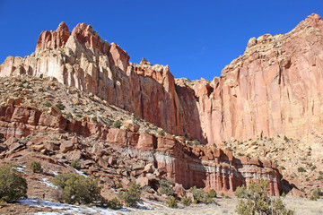 Capitol Reef National Park, Utah, in winter