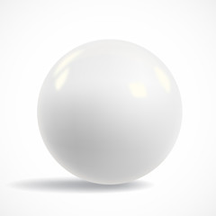 Realistic white sphere