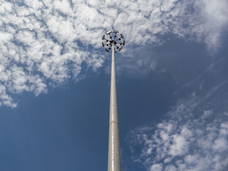 street lamp on background of blue sky