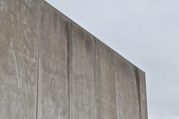 View of gray concrete wall