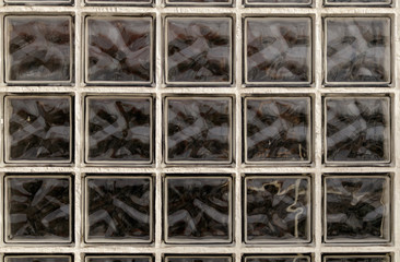 Opaque glass block window