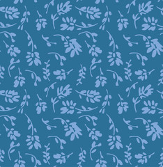 Naklejka premium Japanese Floral Flow Seamless Pattern