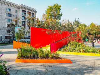 Urban Landscape Design decorations in Moscow, Russia.