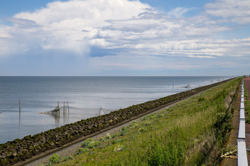 Obraz premium Abschlussdeich in Holland