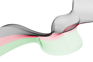 Abstract lines background. Colours of Malawi flag