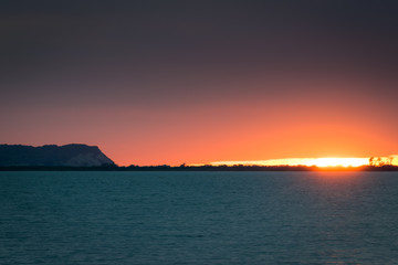 Insel Hiddensee an der Ostsee im Sonnenuntergang