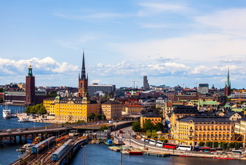 Fototapeta na wymiar Panoramic view of Stockholm