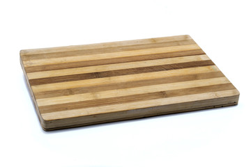 A wooden cutting board