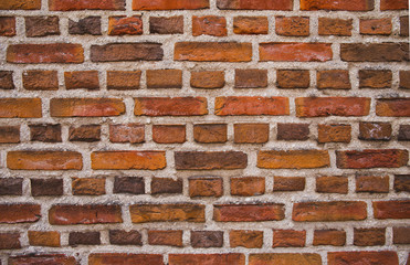 Old brick wall texture as a background. Abstract backdrop