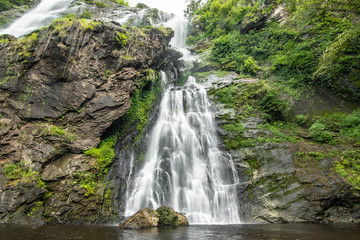 Fototapeta premium Klong Larn Waterfall in Kampeangphet.Thailand