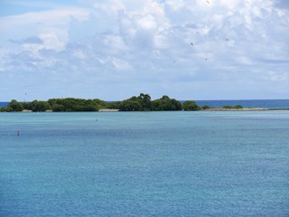Medium close up of an island in the Dry Tortugas near Fort Jefferson