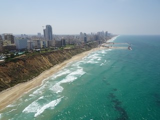 Netania, Israel beaches and skyline