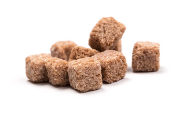 brown sugar isolated on white background. Top view.