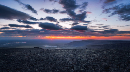 Dawn in the Lovozero Tundra