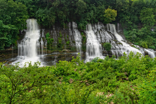Twin Falls At Rock Island State Park In Tennessee