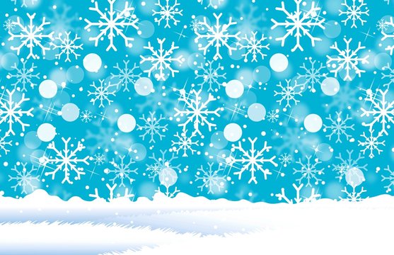 christmas background with snowflakes