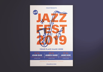 Jazz Festival Graphic Flyer Layout