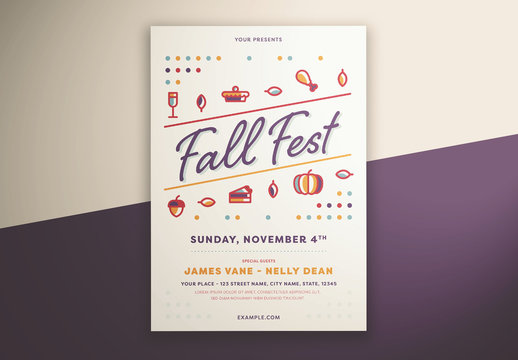 Fall Festival Graphic Flyer Layout