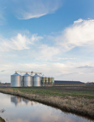 Poultry farm with silos