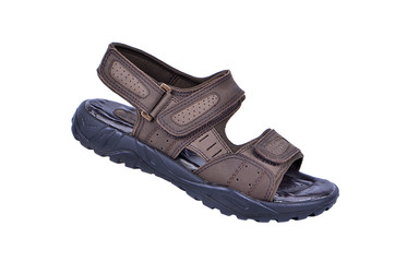 Brown color isolated summer Afghani shoe