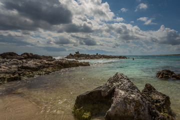 Playa Chen Rio, Cozumel.Photo of this beautiful beach in Mexico. Located in the quieter side of the island is a great choice for a day at the beach, with it hot water and lovely landscapes.