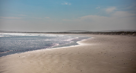 walk on the sunny beach, near Paternoster, Western Cape