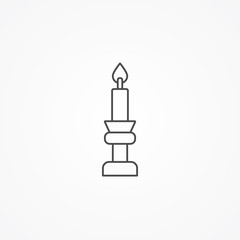 Candle vector icon sign symbol