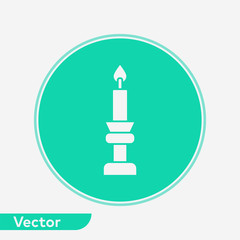 Candle vector icon sign symbol