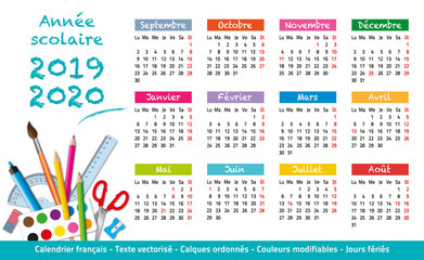 2019-2020-Calendrier année scolaire-2