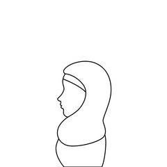 profile of islamic woman with traditional burka