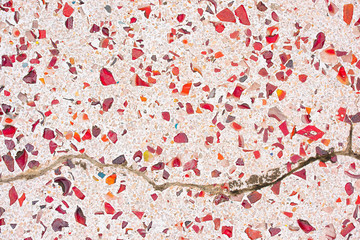The cracked reddish pink glass-pattern marble floor background