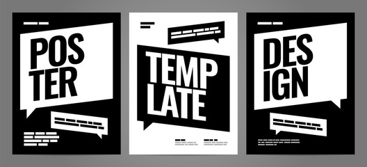 Simple template design with typography for poster, flyer or cover. © dimakostrov