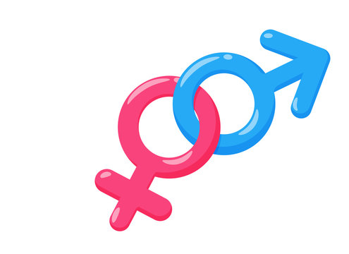 Gender symbol. Symbols that indicate the sexual characteristics of men and women.