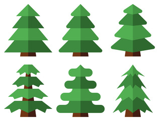 木のイラスト素材セット