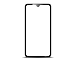 smartphone The shape of a modern mobile phone Designed to have a thin edge.