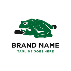 green frog logo design