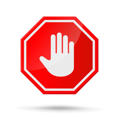 Obraz premium Stop sign icon Notifications that do not do anything.