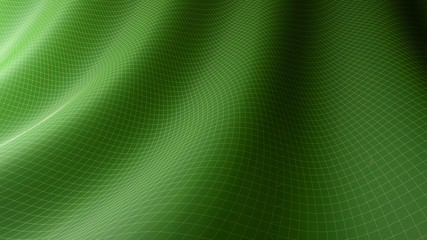 Green waving surface background - 3d rendering illustration