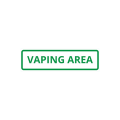 Vaping or electronic cigarette area or zone sign vector illustration isolated.