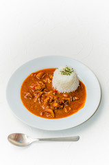 ハッシュドビーフ　Hashed beef with Rice British cuisine