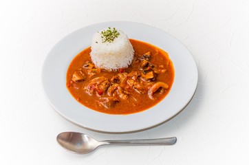 ハッシュドビーフ　Hashed beef with Rice British cuisine