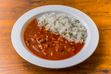 ハッシュドビーフ　Hashed beef with Rice British cuisine