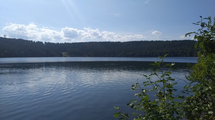 landscape with lake and clouds