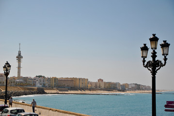 Fototapeta na wymiar Cadiz in Spain, a walk along the ocean