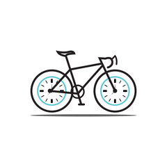 thin line icons for bicycle,clock,vector illustration