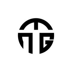 Monogram Letter NTG logo design vector. 