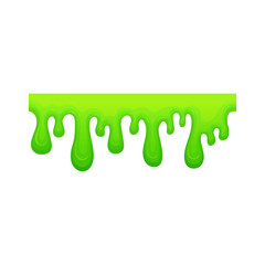 The horizontal sticky slime which is flowing down green drops.